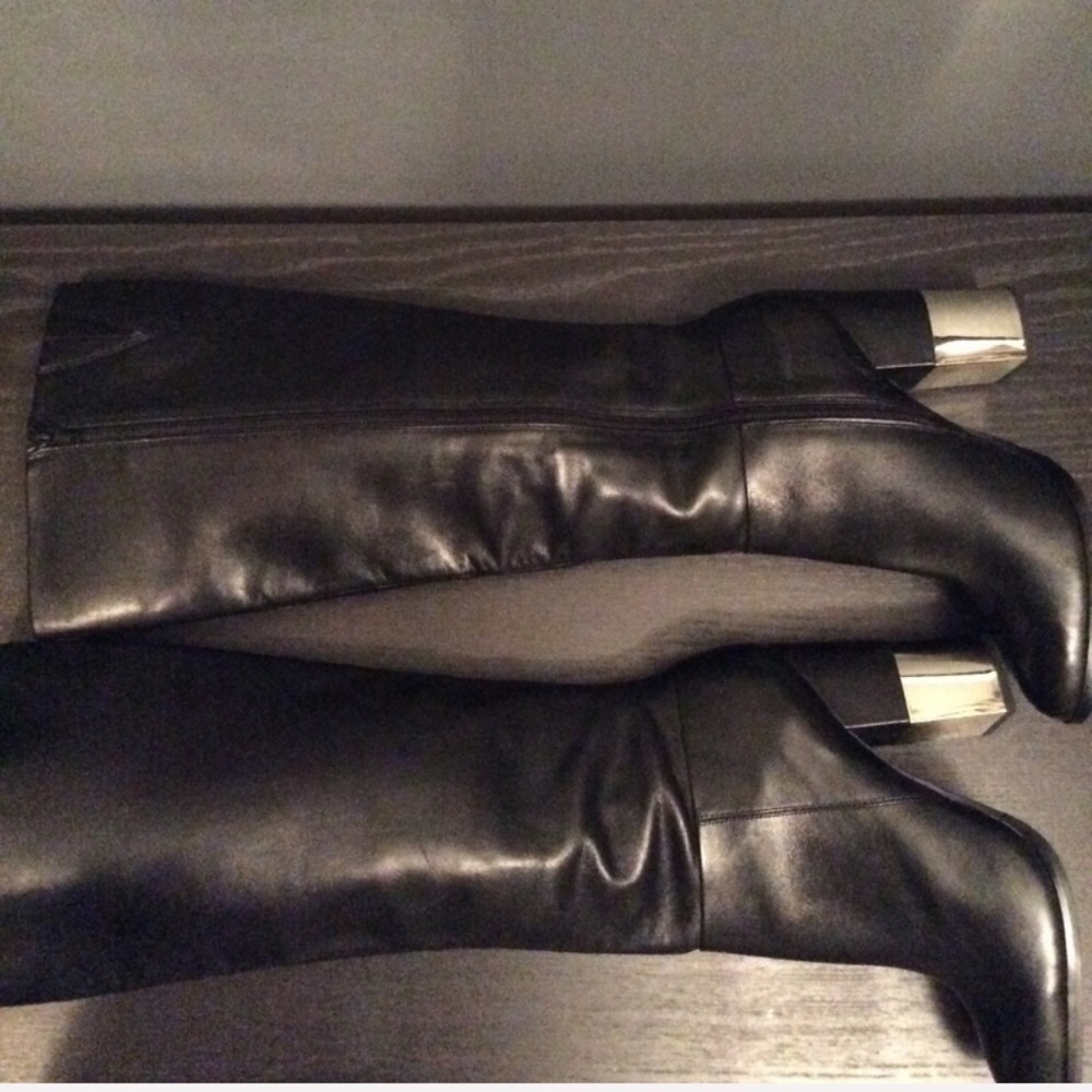New Aldo Vitaly Knee-Hi Leather Boots - Picture 5 of 6